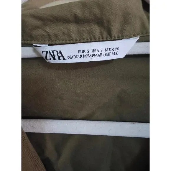 Zara Women's Green Pullover Jacket - Size Small - EUC - Picture 3 of 5